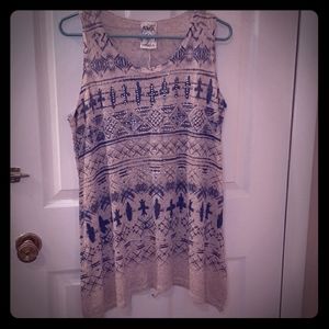 Blingy blue and beige tunic